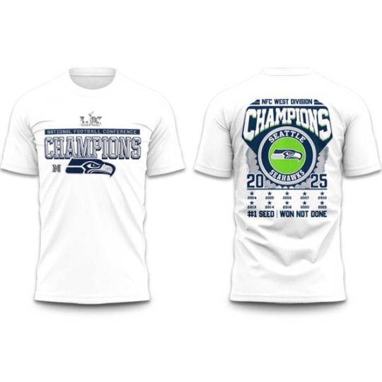 Seahawks NFC West Division Champions 2025 Won Not Done Shirt