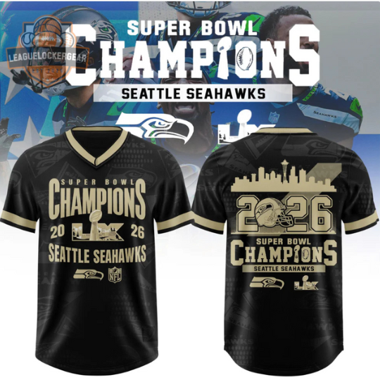 Seattle Seahawks Super Bowl LX 2026 Champions Football Jersey