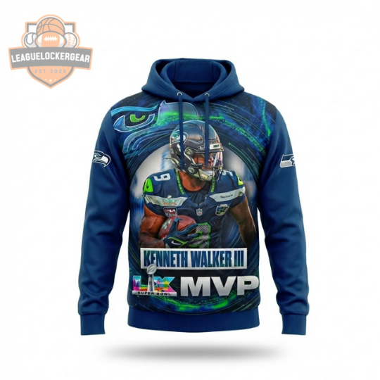 Seattle Seahawks Kenneth Walker III Super Bowl LX 3D Hoodie