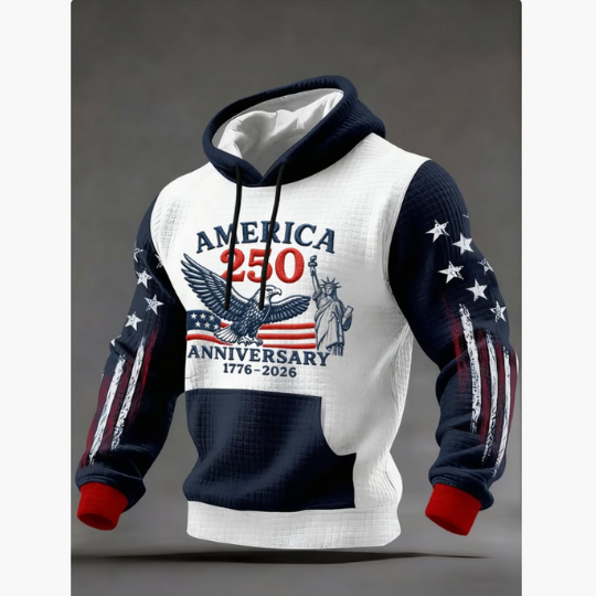 America 250 Anniversary 1776-2026 Waffle Hoodie