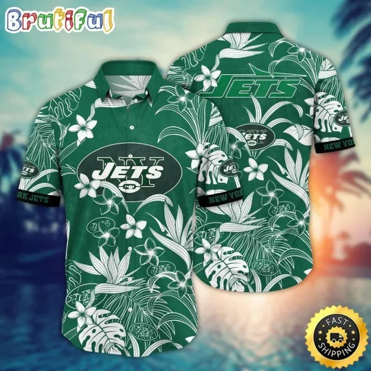Discover New York Football NY Jetss Team Hawaiian Shirt Button Down Unisex Adults S-5XL