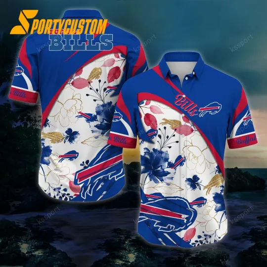 Discover Buffalo Football Billss Team Hawaiian Shirt Button Down Unisex Adults S-5XL