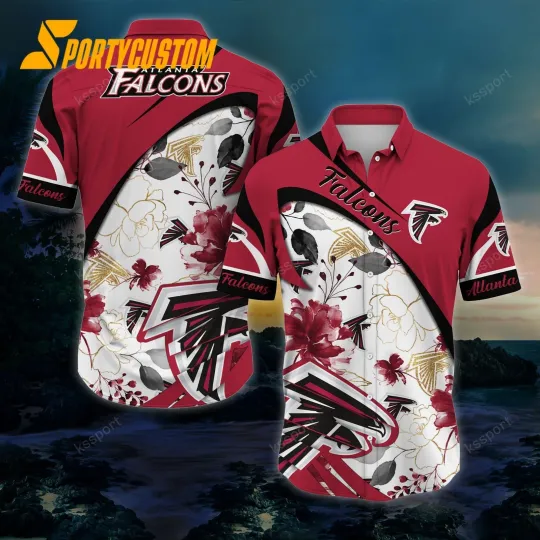 Discover Atlanta Football Falconss Team Hawaiian Shirt Button Down Unisex Adults S-5XL