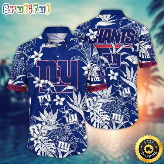 Discover New York Football NY Giantss Team Hawaiian Shirt Button Down