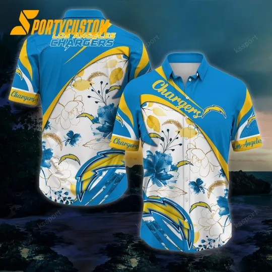 Discover Los Angeles Football Chargerss Team Hawaiian Shirt Button Down
