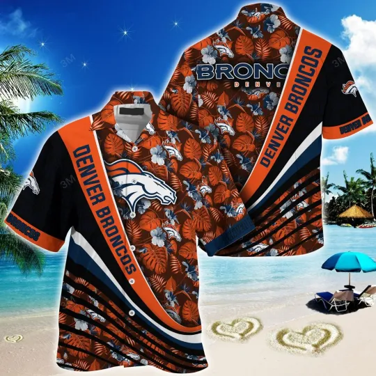 Discover Denver Football Broncoss Team Hawaiian Shirt Button Down