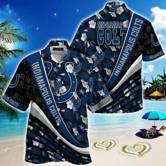 Discover Indianapolis Football Coltss Team Hawaiian Shirt Button Down Unisex Adults S-5XL