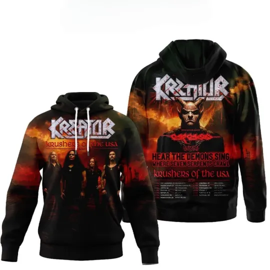 Discover Kreator Krushers of the USA 2026 Hoodie