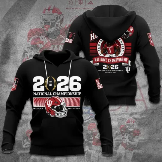 Discover Hoosiers Football 2026 National Championship 3D Hoodie