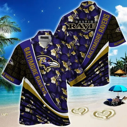 Discover Baltimore Football Ravenss Team Hawaiian Shirt Button Down Unisex Adults S-5XL