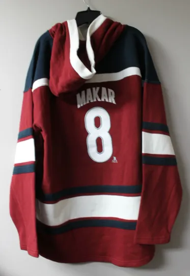 Discover New NHL Colorado Avalanche #8 Makar Lacer mid weight cotton hoodie men XL