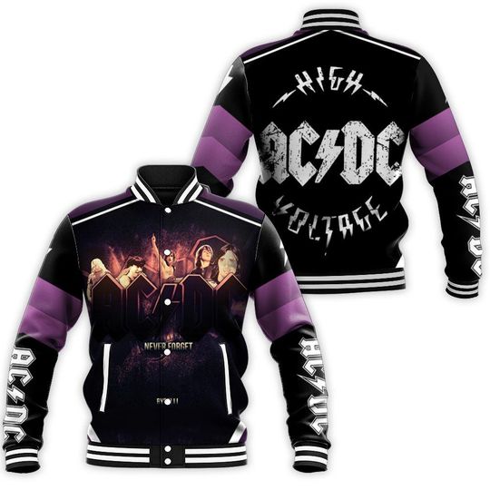Discover AC-DC Never Forget Varsity Jacket, Baseball Jacket, Gift For Him, Gift For Friend