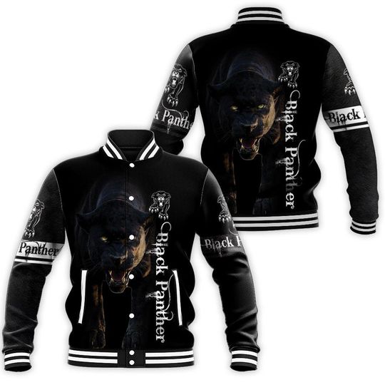 Discover Black Panther Alled 3d Jersey Varsity Jacket Baseball Jacket, Gift For Him, Gift For Friend