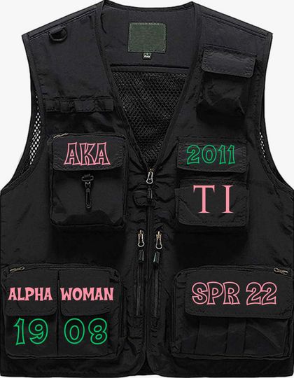 Greek Vest - Divine 9 - Divine Nine - Zeta Phi Beta - Alpha Kappa Alpha - Sgrho - Phi Beta Sigma - Kappa - Iota - Aelta Sigma Theta