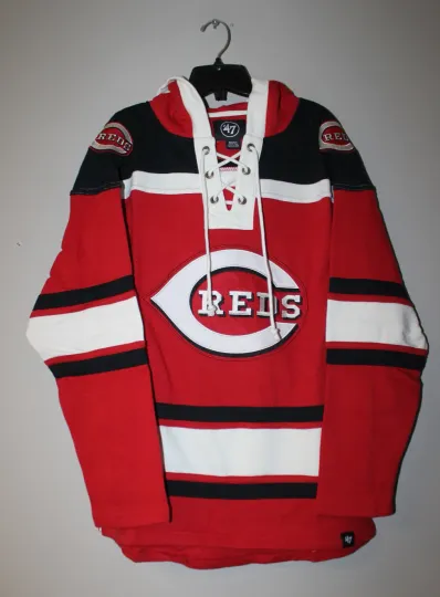 Discover New Cincinnati old time jersey style mid weight cotton hoodie