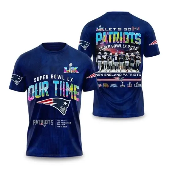 Discover Let's Go Patriots 3D T-Shirt