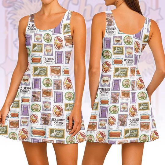Discover Friends Themed Skater Dress, Women Sundress, Holiday Outfit, Gift For Fans