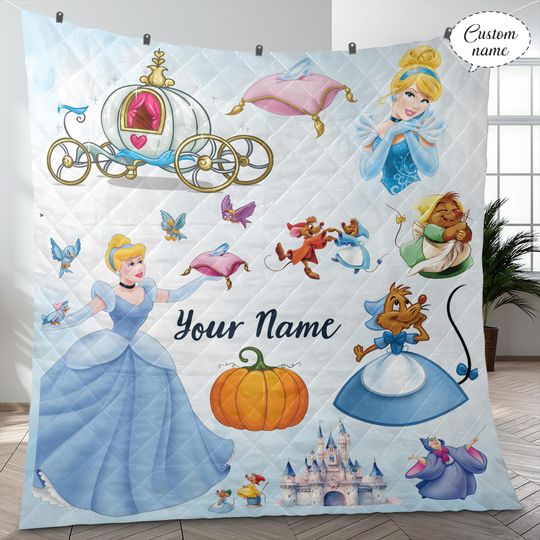 Discover Custom Cinde Flannel Blanket, Personalized Princess Gift