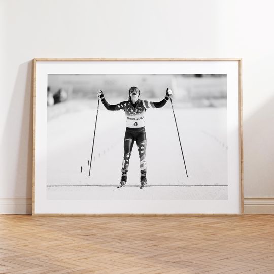 Discover Jessie Diggins Poster, Olympic Champion Wall Art, Cross Country Skiing Legend, Winter Sports Decor, Sport Gift, Team USA Olympic Champion