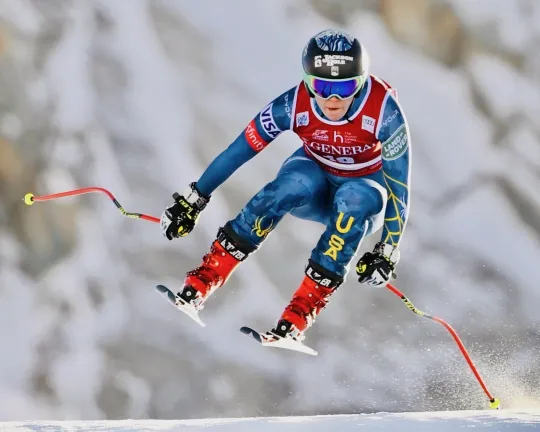 Discover Breezy Johnson Alpine Skiing Olympics 2026 Winner Poster