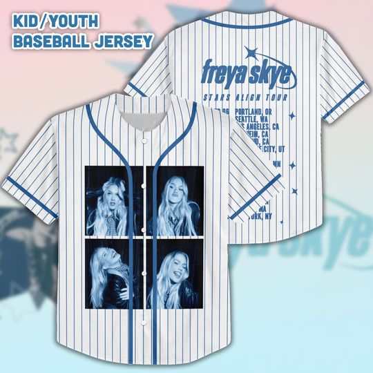 Discover Freya Skye Silent Treatment Baseball Jersey, Stars Align Tour 2026 Festival Jersey for Kid Youth Adult