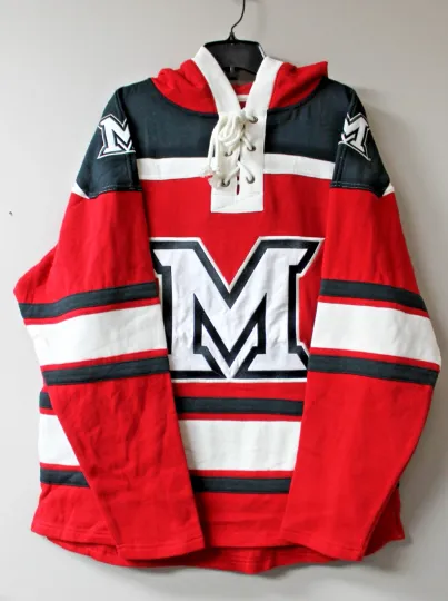 Discover New NCAA Miami University RedHawks Lacer jersey mid weight cotton hoodie men L