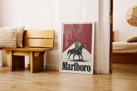 Discover Vintage Marlboro Beer Mat Poster: Retro Tobacco Ad
