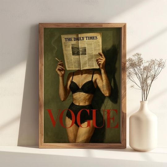 Discover Vintage Cigarette Western Poster Print - Retro Marlboro Print, Vintage Marlboro Art Print, Marlboro Newspaper Bikini Model Preppy Physical