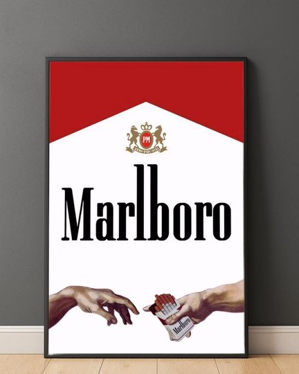 Discover Vintage Marlboro Ad Poster  Retro Art Print (Digital Download)