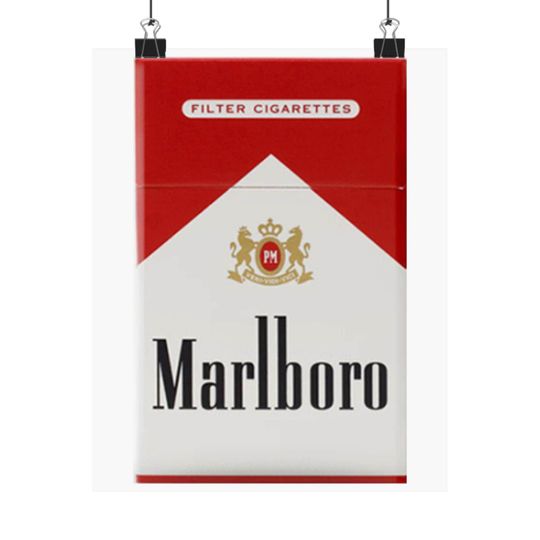 Discover Marlboro Cigarette Pack Poster | Matte Vertical Poster, Retro Tobacco Art