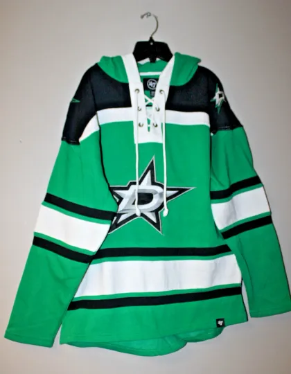 Discover New NHL Dallas Stars Lacer old time jersey style mid weight cotton hoodie men
