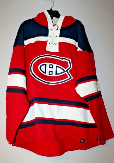 Discover New NHL Montreal Canadiens Lacer jersey style mid weight cotton hoodie men