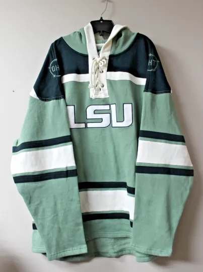 Discover New NCAA LSU Tigers OHT Lacer jersey style midweight cotton black hoodie men's