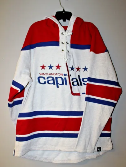 Discover New NHL Washington Capitals Lacer jersey style mid weight cotton hoodie men's