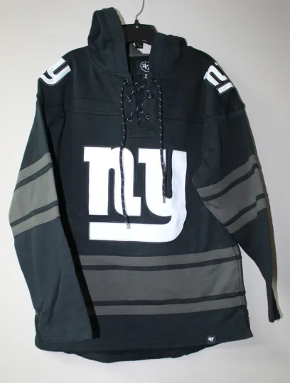 Discover New football New York Giants old time jersey style mid weight cotton hoodie men's
