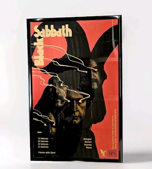 Black Sabbath Italy 1973 Concert Poster