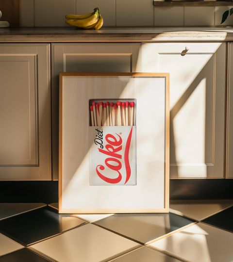 Discover Diet Coke Matchbox Art Print: Retro Pop Culture