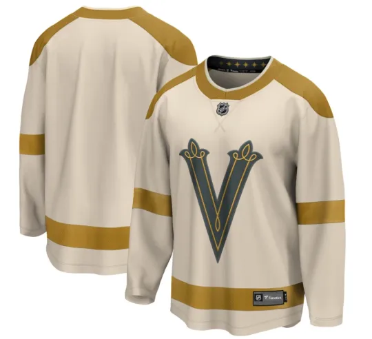 Discover Men's Vegas Golden Cream 2024 Hockey Winter Classic Jersey