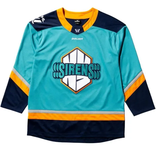 Discover New York Youth Bauer Replica Home Teal Hockey Jersey - Blank