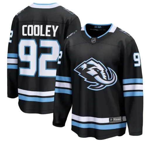 Discover Men's U.tah Breakaway Home Black Logan Cooley Breakaway Jersey