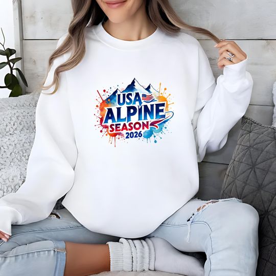 Discover Winter Sports Sweatshirt, USA Alpine Season 2026, Unisex Sweatshirt, Sports Fan Apparel