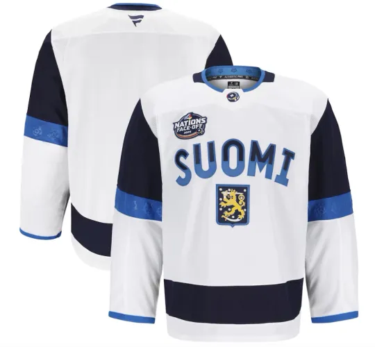 Discover Team Finland 2025 4 Nations Face-Off Pro Blank Jersey - White