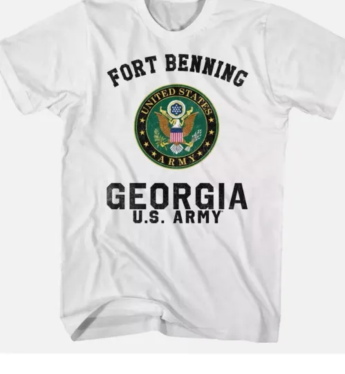 Discover United States Armed Forces U.S. Army Fort Benning Georgia Men's T Shirt