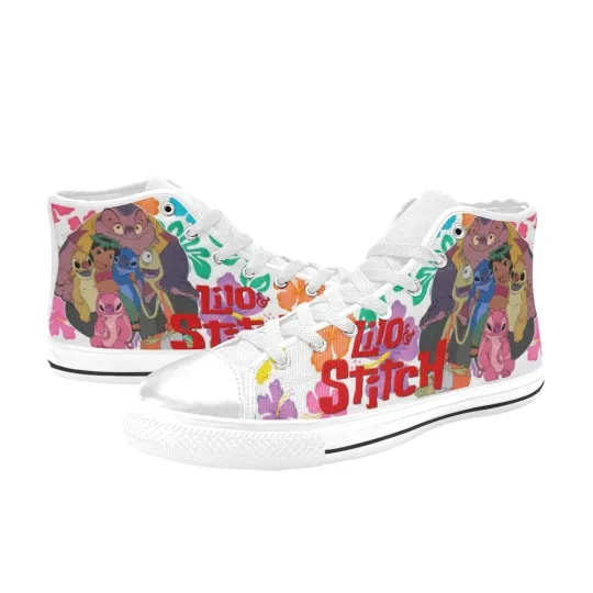 Discover Lilo And Stitch High Top Shoes Sneakers