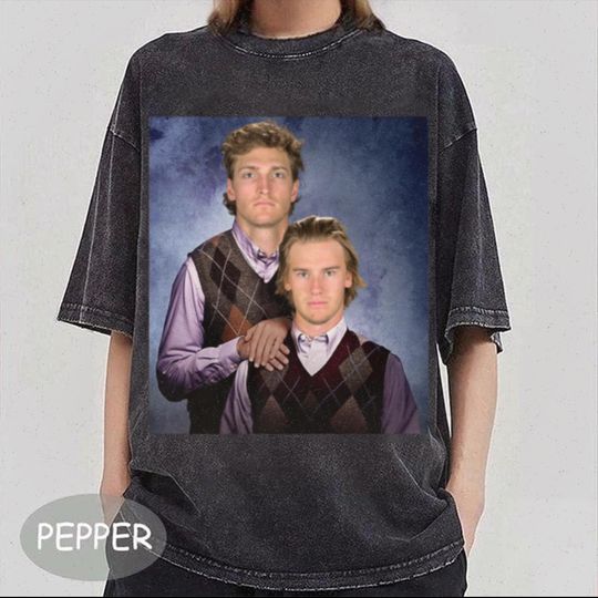 Discover Tage Thompson Josh Doan Hockey Vintage Shirt, Buffalo Brother Ice Hockey Funny 90s Tee, Retro Sports Gift