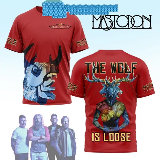 Mastodon Wolf Is Loose 3D T-Shirt