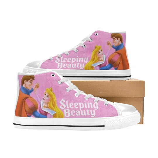 Sleeping Beauty High Top Shoes Sneakers