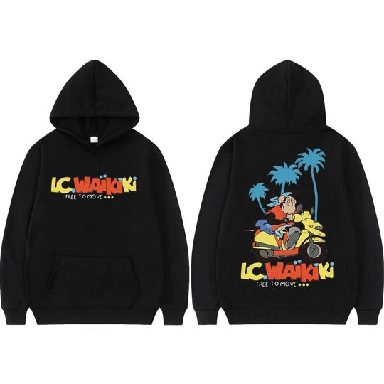Discover Funny Lc Waikiki Monkey Graphic Hoodie Men Women Clothing Harajuku Cartoon Hooded Sweatshirts Fashion Casual Oversized Pullovers