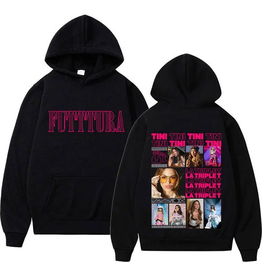 Discover TINI Futtura Tour 2025 Album Hoodie Men Women Vintage Harajuku Pullover Sweatshirts Fashion High Quality Cotton Hoody Streetwear