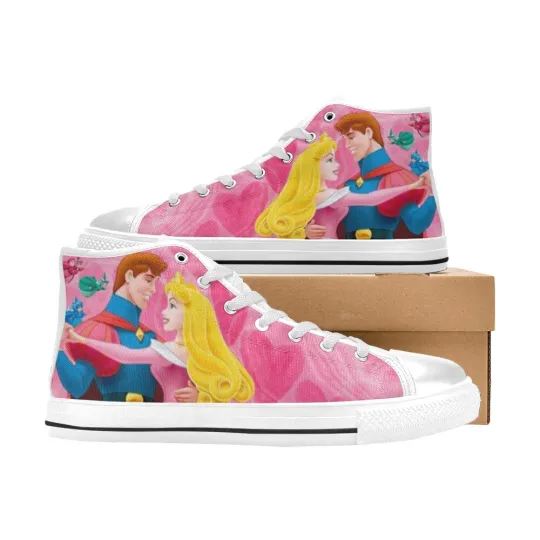 Sleeping Beauty High Top Shoes Sneakers